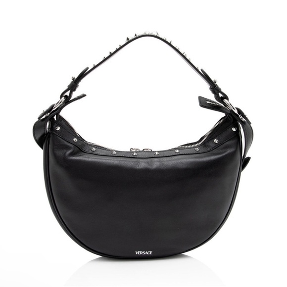 Pristine Versace Studded Small Hobo Bag - Picture 2 of 5